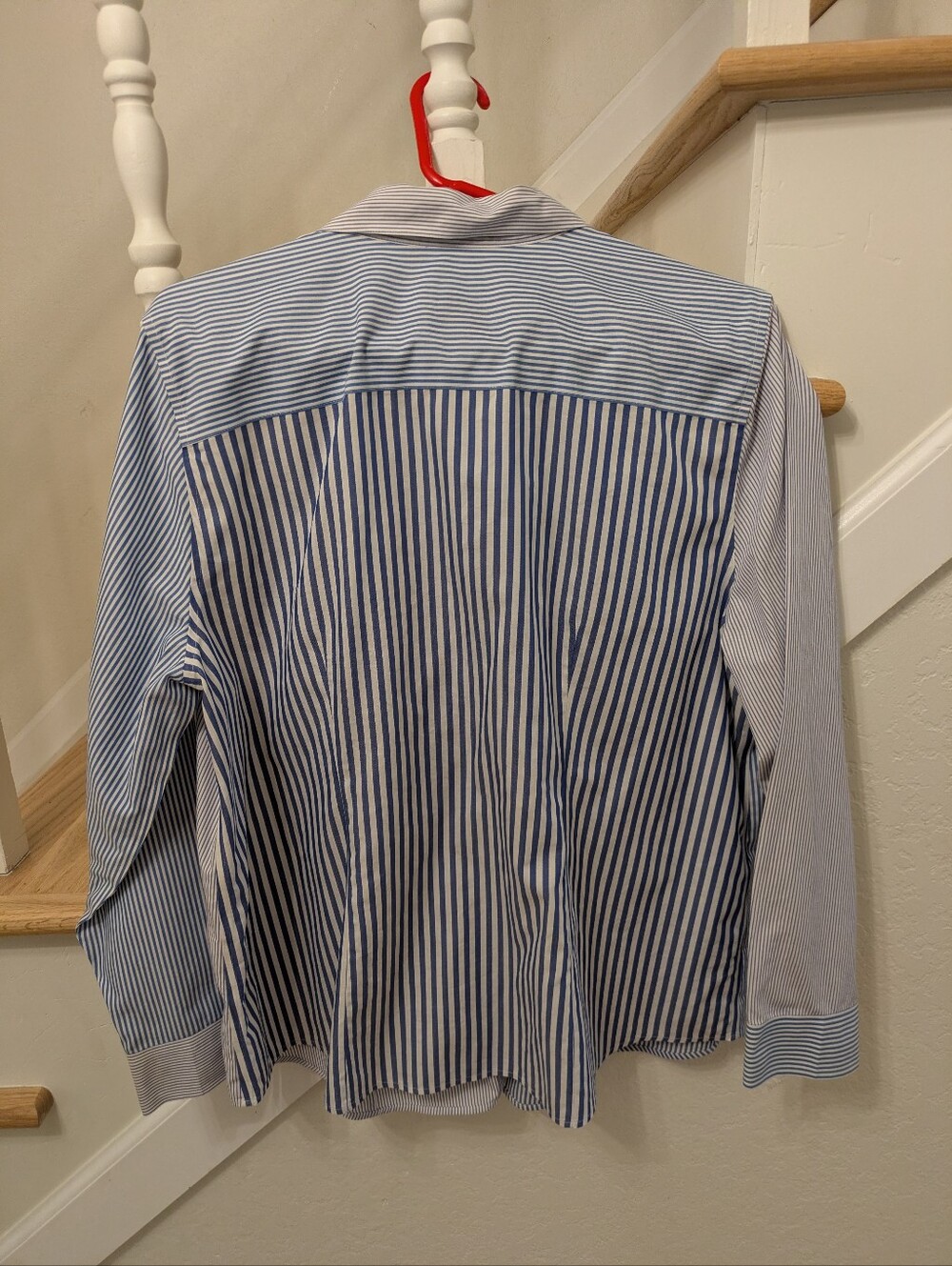 Chico's Women's Long Sleeve Striped Button Down Shirt - Chico's Size 3 (Size 16) - Picture 4 of 6